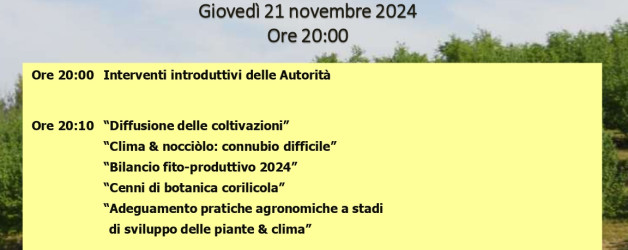 Incontro – Riflessioni sulla Coltivazione del Nocciolo