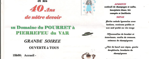 40° anniversario del Devoir Méditerranéen dei Compagnons du Beaujolais a Pierrefeu